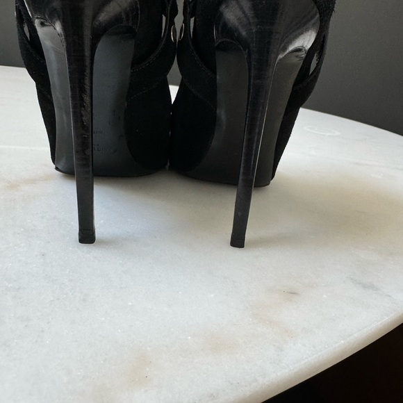 Saint Laurent Paris ankle boots suede with chain authentic - Picture 9 of 16